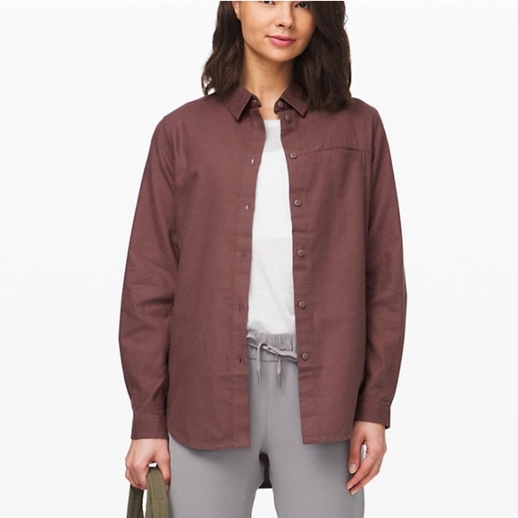 NWT! Lululemon Full Day Ahead Flannel Shirt - Picture 1 of 7